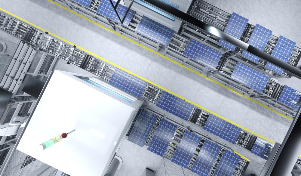 Battery technology disruption shown through solar panel manufacturing line